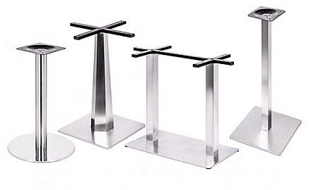 Опоры для столов металлические хром, чугун, нержавейка.