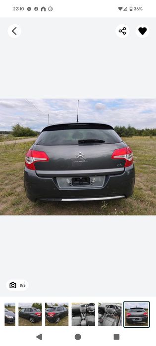 Citroen C4 II B7 lampa tylna   lewa prawa strona