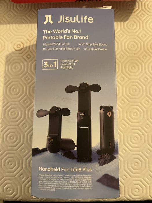 Ventilador dobrável portátil com power bank móvel