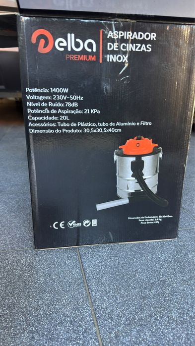Aspirador de cinzas inox - Delba Premium