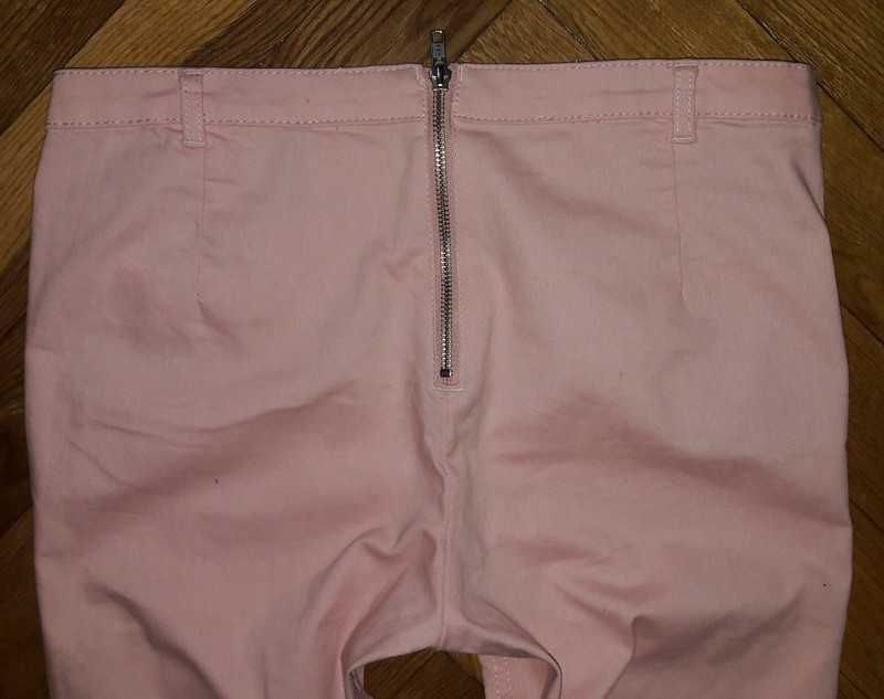 Spodnie damskie cukierkowe cygaretki ZIP H&M M