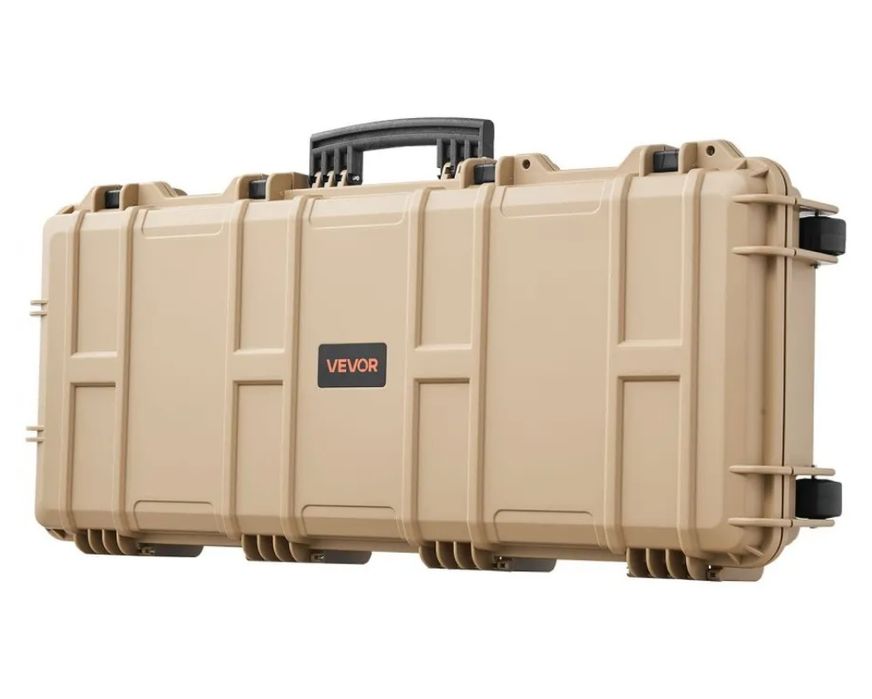 Estojo rígido para rifle VEVOR, com trava, 4 camadas de espuma pré-cortada, capacidade para 91 cm de armas, com rodas - Praticamente nova.