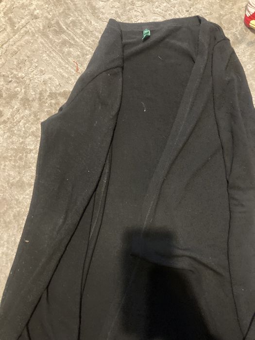 Czarny długi cardigan