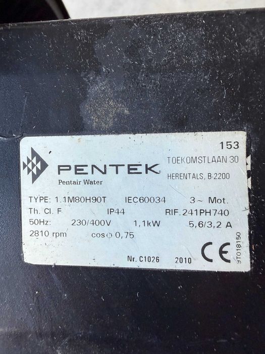 Bomba para piscina PENTEK (PENTAIR)  1 CV
