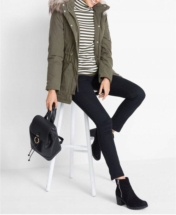 B.P.C parka khaki z futerkiem damska r.46