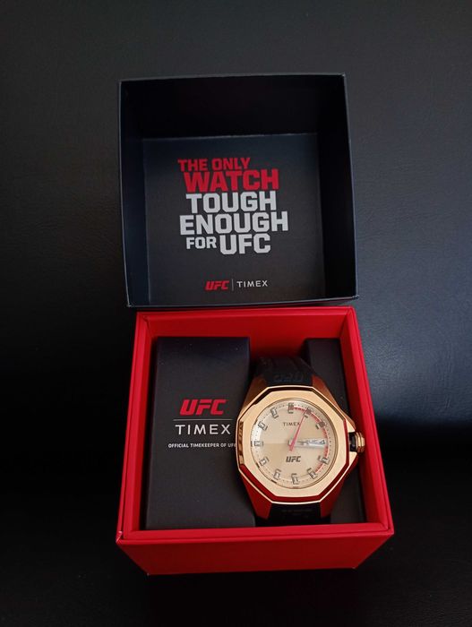 Zegarek Męski Timex UFC Octagon (Gold/Black) – Zestaw z Pudełkiem