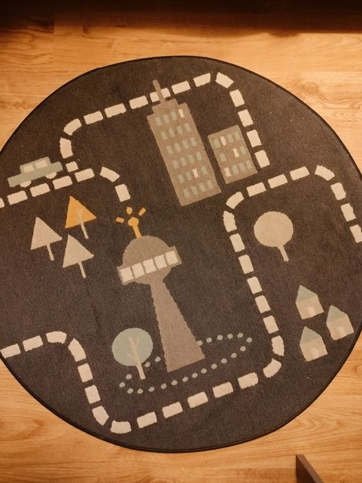 Dywan dziecięcy okrągły droga/ miasto