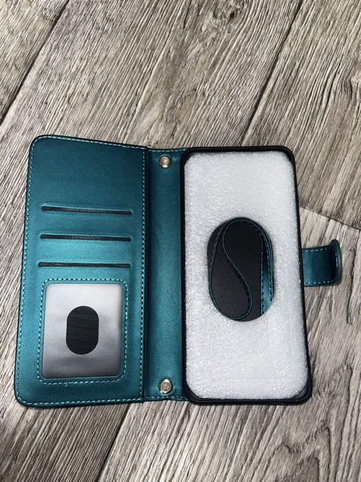 Чохол-книжка для Xiaomi Redmi Note 11S/Note 12S бірюзовий стьобаний