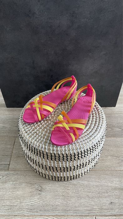 Crocs baleriny Huarache Flat Fuchsia/Grapefruit W9 39/40
