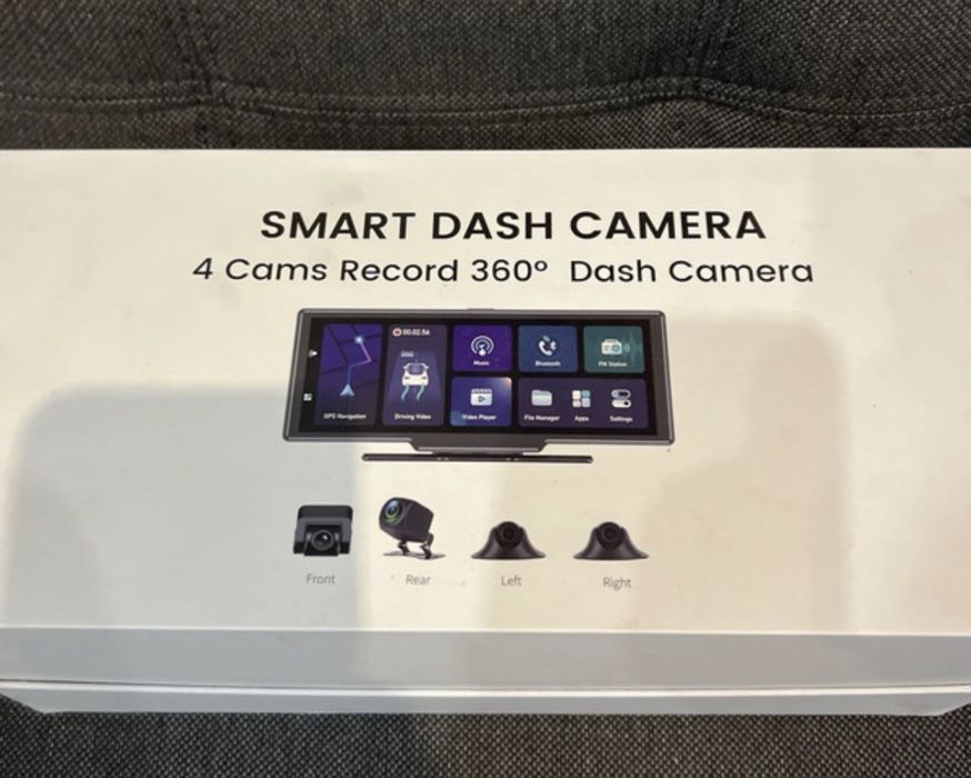 4 cams record 360 dash camera