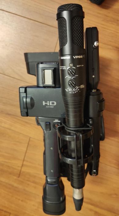 Mikrofon studyjny Shure VP88, kamera Sony + dodatki