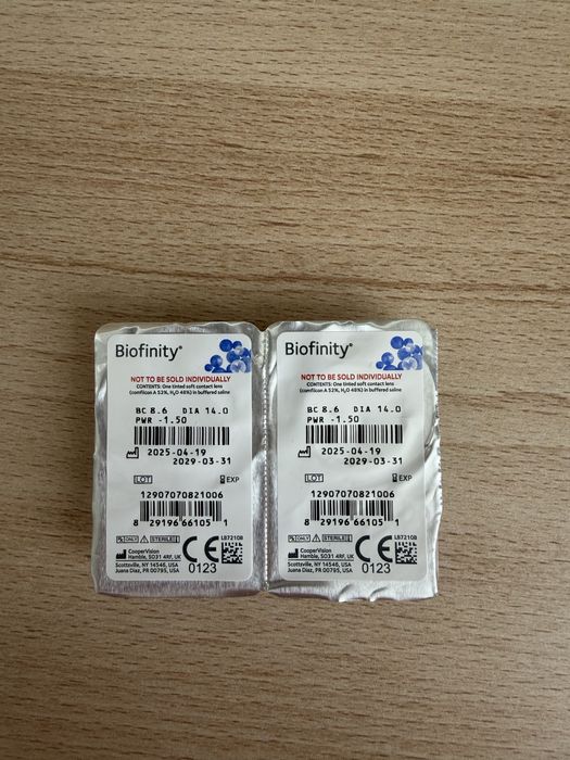 Контактні лінзи Biofinity -1,5