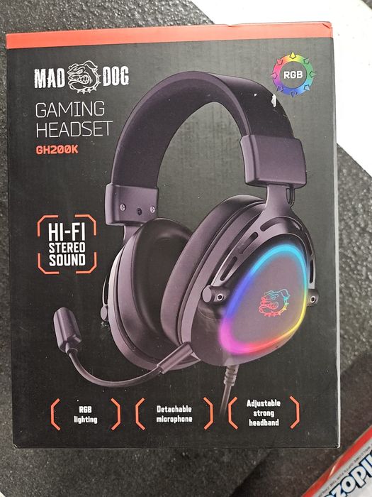 Słuchawki gamingowe Mad Dog GH200K Nowe