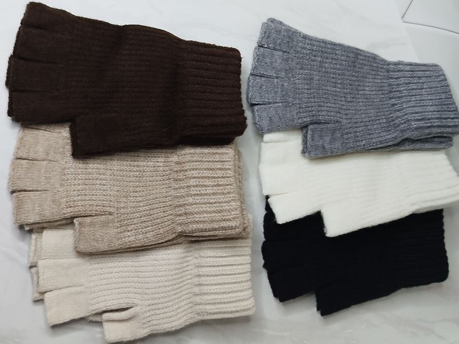 Мітенки, жіночі перчатки без пальців, рукавички з відкритими пальцями