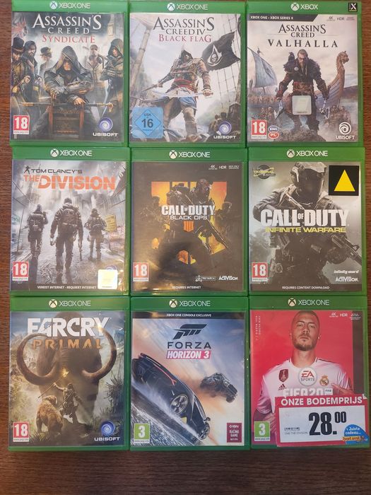 Xbox One + 2 pady + 9gier