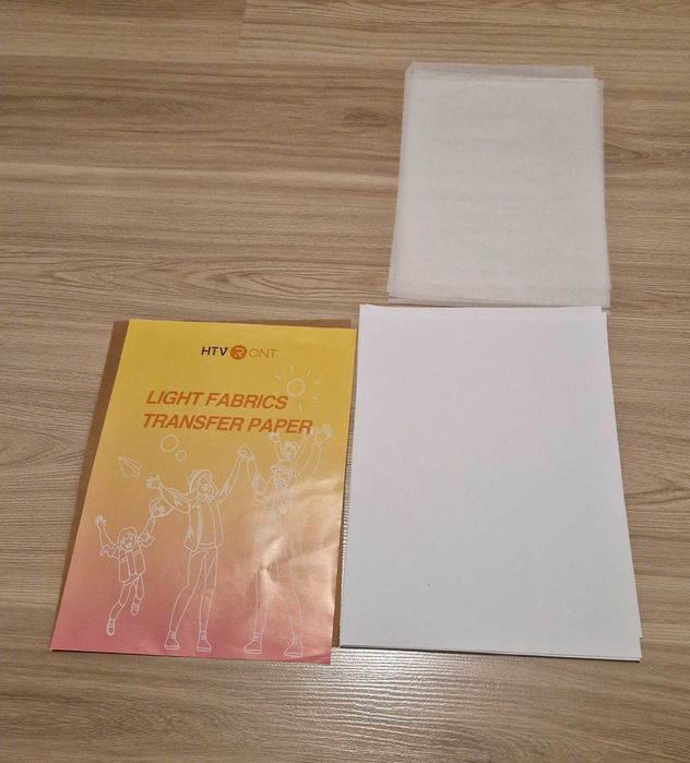 Papier Transferowy A4 do jasnych tkanin, 17 Arkuszy, HTVRONT