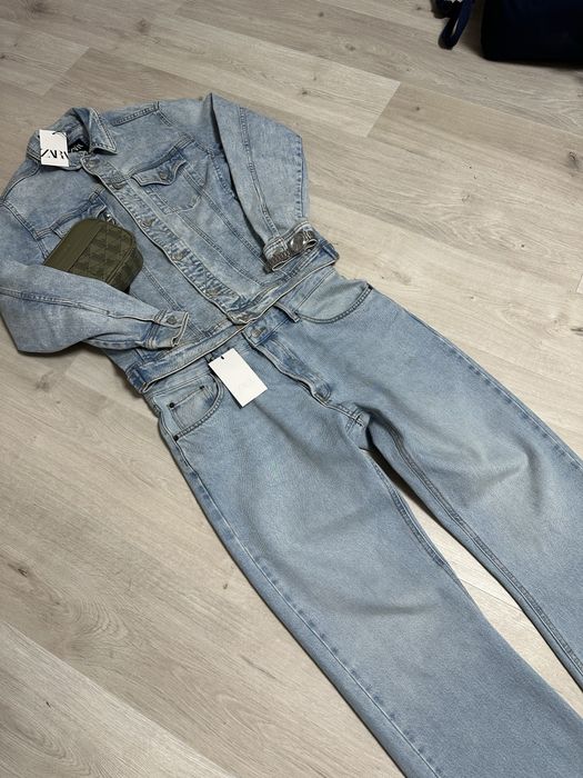 Джинси Zara flare zip 42 костюм