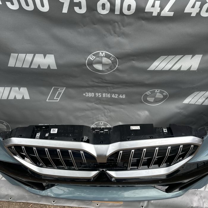Бампер м передній BMW G60 G61 G90 G91 передний М пакет бмв г60 г90 г61 г91 bmw g60 g90 g61 g91 комплектний в колір жалюзи ноздри моторчик