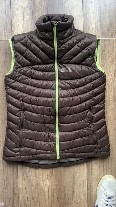 damski kamizetka pikowana  S Jack wolfskin FIBERCLOUD brown lime  1200962