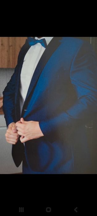 Garnitur smoking męski ślubny stan idealny