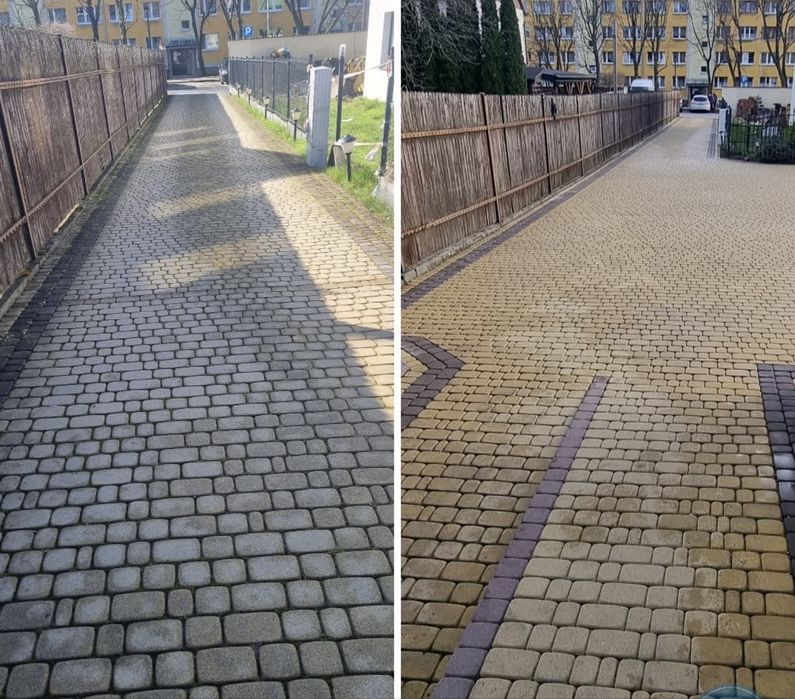 Mycie kostki brukowej, elewacji, dachów, ogrodzeń, garaży