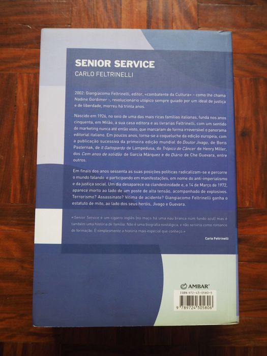 Bibliografia: Senior Service - Carlo Feltrinelli NOVO
