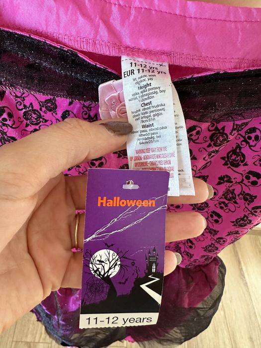 Nowy strój przebranie na halloween 11-12 lat