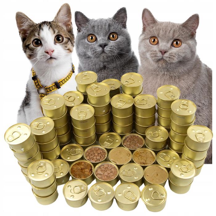 90 Szt. X 85G Karma Mokra Dla Kotów Mus I Kawałki Pakiet