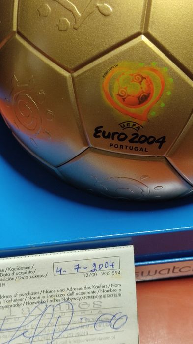 Swatch edição limitada Euro 2004 bola relógio