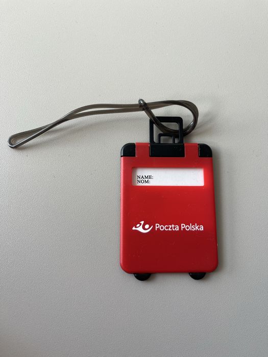 Zawieszka do walizki czerwona Poczta Polska