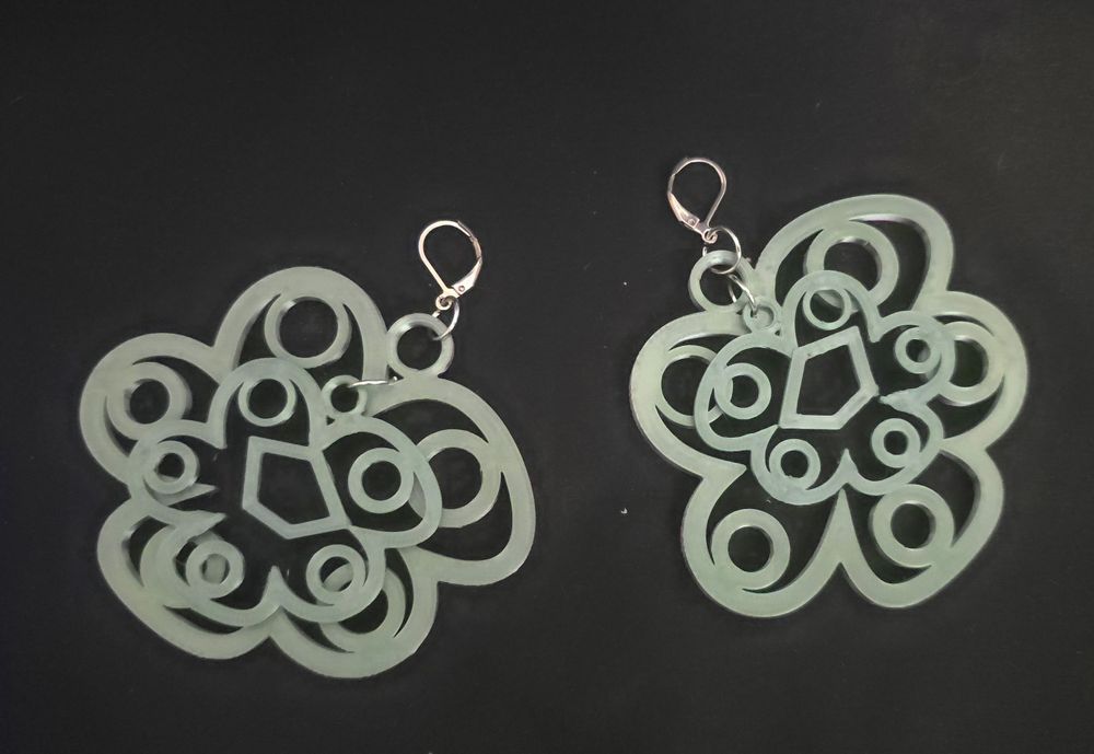 Brincos diversos  impressos em 3D