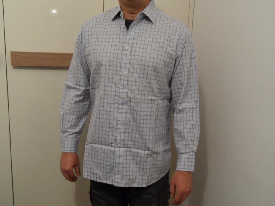 Italy koszula krata jasna elegancka kołn.41 r.16 1/2 j.nowa
