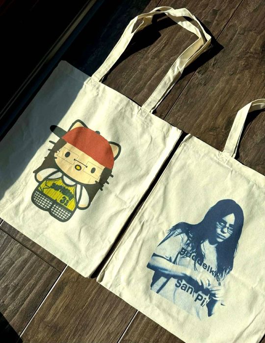 Torby bawełniane torebki tote bag bawełna billie eilish zestaw