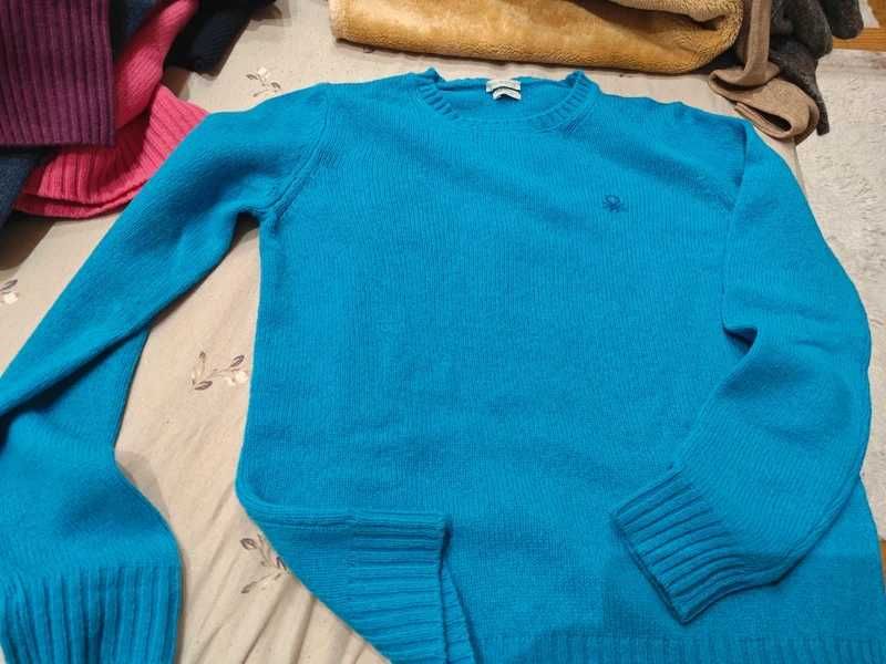Sweter turkusowy Benetton XS