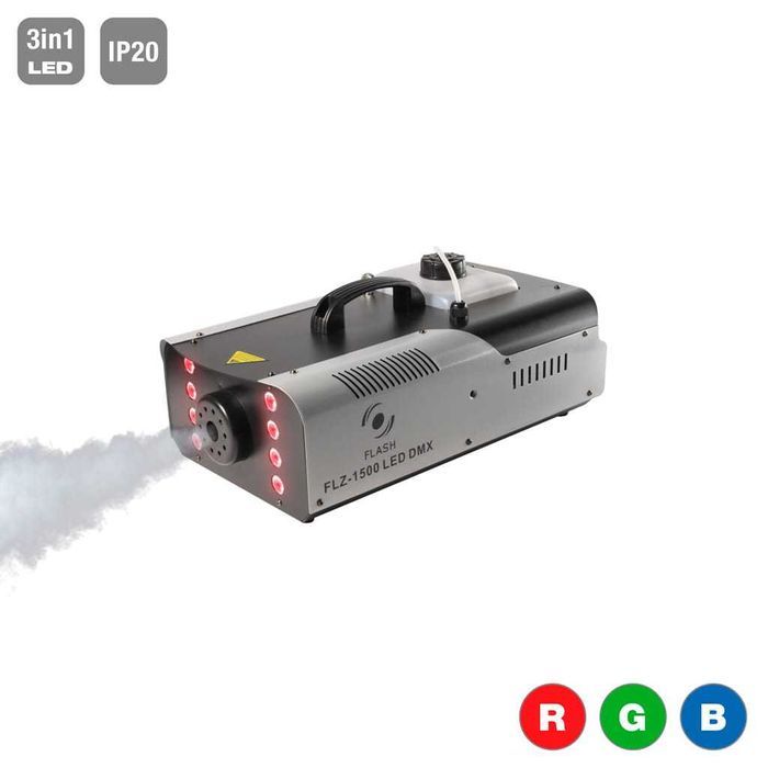 Maszyna do dymu Wytwornica FLZ-1500 DMX LED + Pilot DMX - Nowa, FV