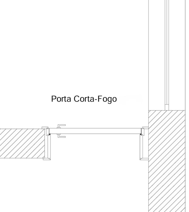 Porta corta fogo revestimento a sucupira
