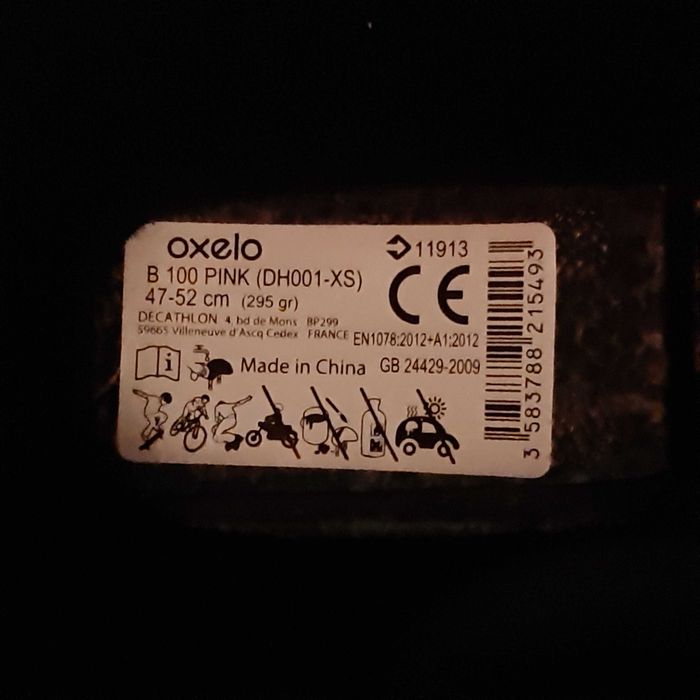 NOVO Capacete para Patins Skate Trotinete 47-52 cm - OXELO