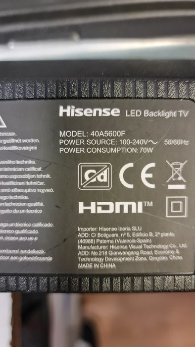 Hisense 40A5600f