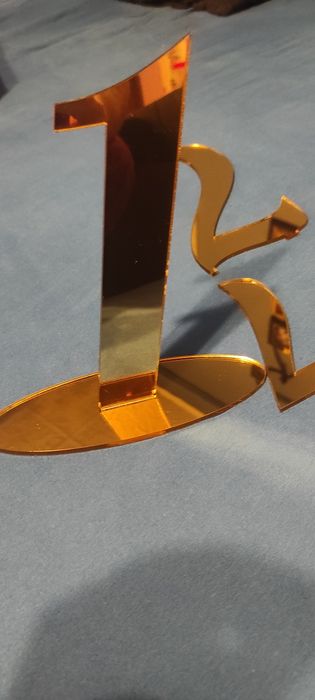 Topper na tort numery na stoły ślub wesele