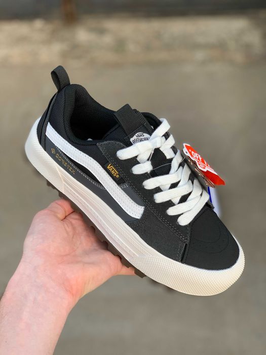 Кеди Vans Old Skool MTE-1 Grey White Black (41-46) — чоловічі Ванс, шкіряні, на осінь
