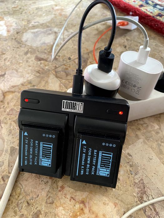 2 Baterias DMW-BLG10 Lumix GX80 GX85 + carregador / charger DMW-BLE9E