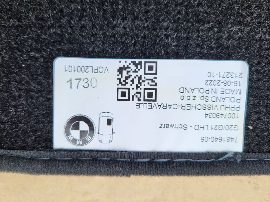 Dywaniki Welurowe bmw 3 G20 G21 m3 G80 G81