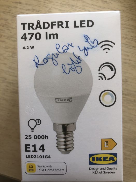Нова Led лампочка IKEA TRÅDFRI E14 470 люмен