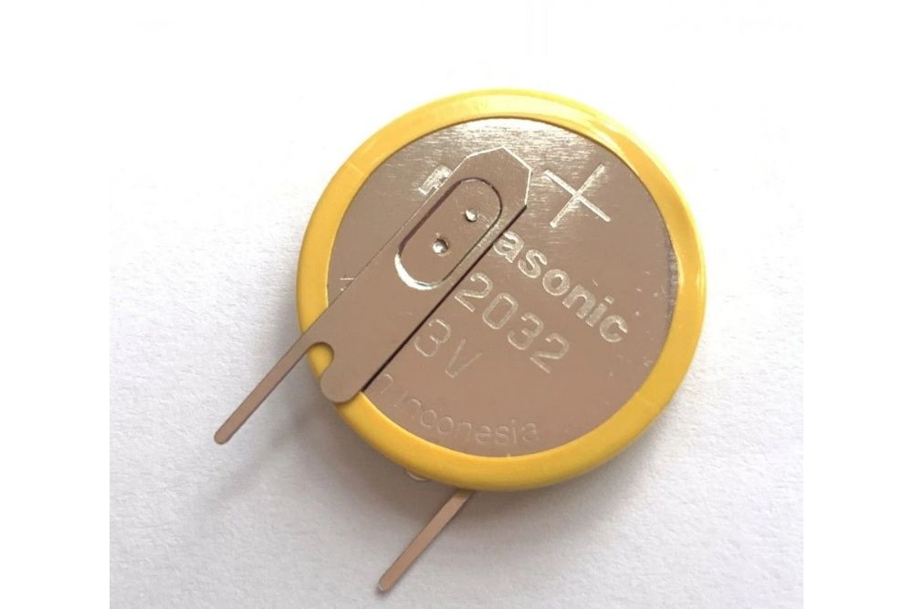 Батарейка CR2032 с жёсткими выводами на сварочную маску хамелеон