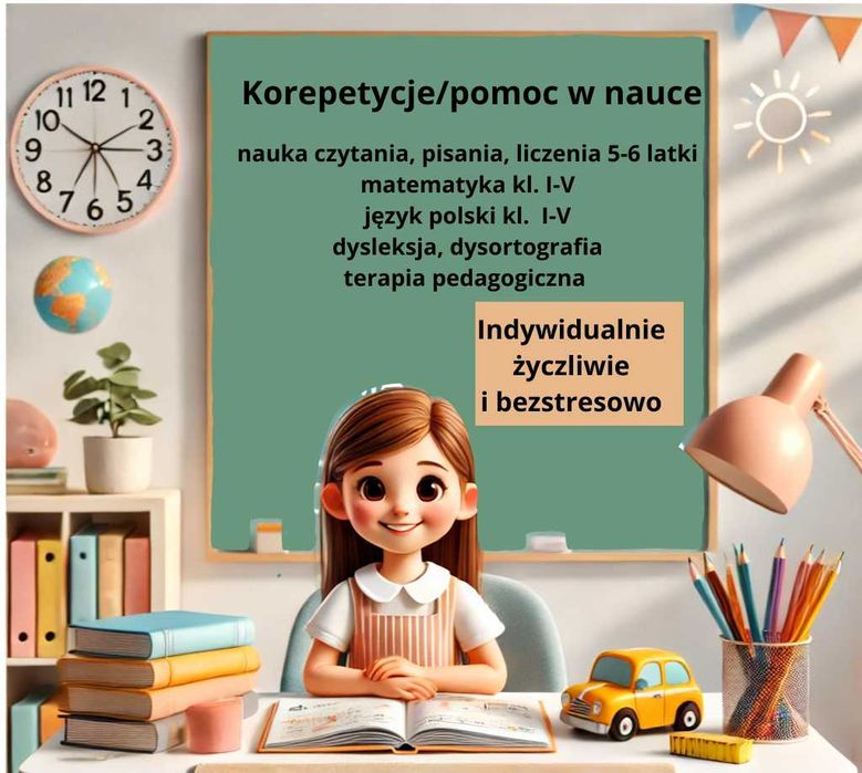 Korepetycje kl. I-VI matematyka, polski, spec. potrzeby
