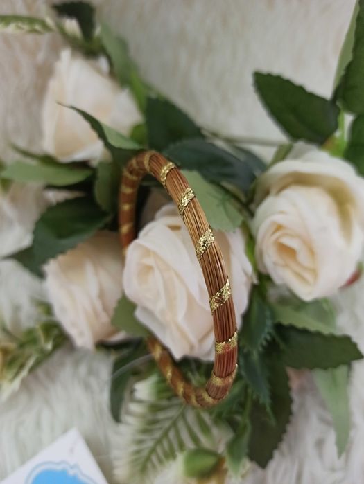 Escrava/Pulseira em Capim Dourado - Ouro Vegetal