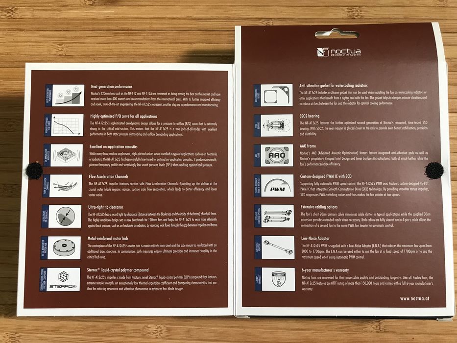 Вентилятор Noctua NF-A12x25 PWM (450-2000RPM - 22.6 dBA)