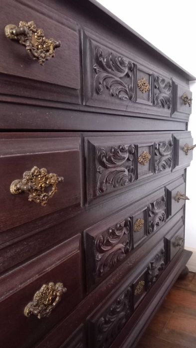 Conjunto mobília quarto - Pau Preto