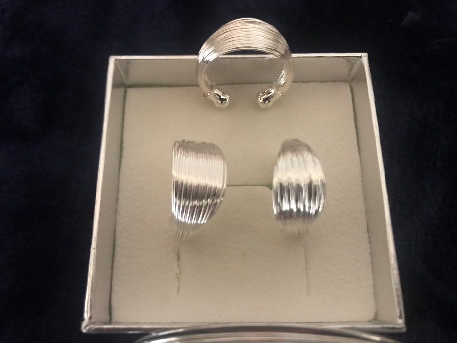 Conjunto Banhado Prata 925 Distinto (Novo)