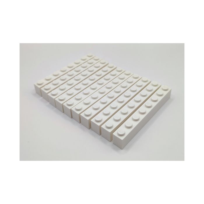 LEGO 3008 Klocek 1x8 Biały 10 szt.